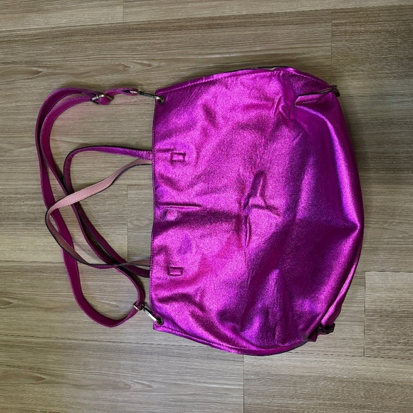 Free People Metallic Pink Tote Bag - Picture 1 of 9